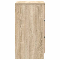 Produktbild för Sängbord med 3 lådor sonoma ek 39x35x65 cm