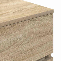 Produktbild för Sängbord med 3 lådor sonoma ek 39x35x65 cm