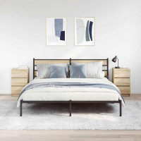 Produktbild för Sängbord med 3 lådor 2 st, Sonoma Ek 39x35x65 cm