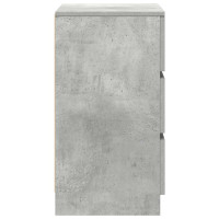 Produktbild för Sängbord med 3 lådor betonggrå 39x35x65 cm