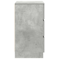Produktbild för Sängbord med 3 lådor 2 st betonggrå 39x35x65 cm