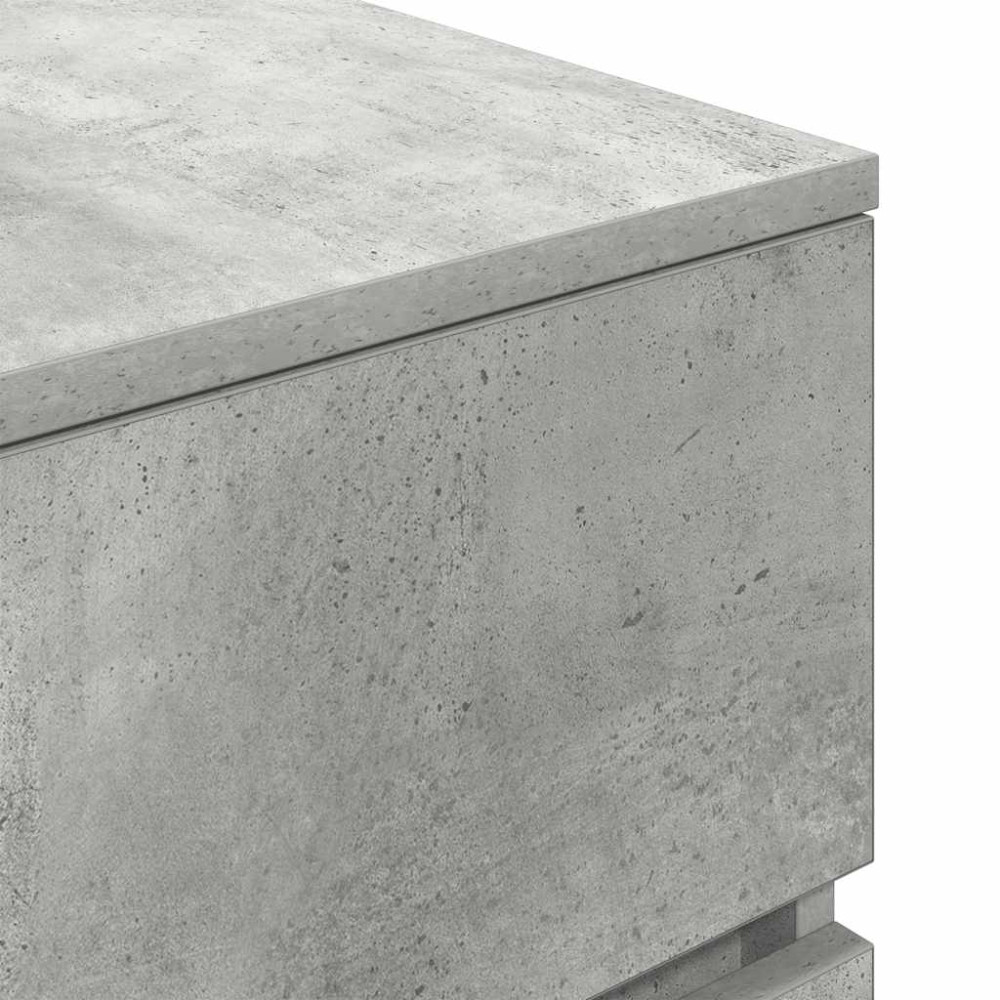 Produktbild för Sängbord med 3 lådor 2 st betonggrå 39x35x65 cm