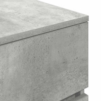 Produktbild för Sängbord med 3 lådor 2 st betonggrå 39x35x65 cm