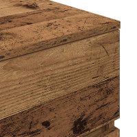 Produktbild för Sängbord med 3 lådor 2 st gammalt trä 39x35x65 cm