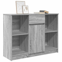 Produktbild för Skänk med låda grå sonoma 101x35x76 cm konstruerat trä