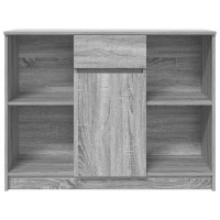 Produktbild för Skänk med låda grå sonoma 101x35x76 cm konstruerat trä