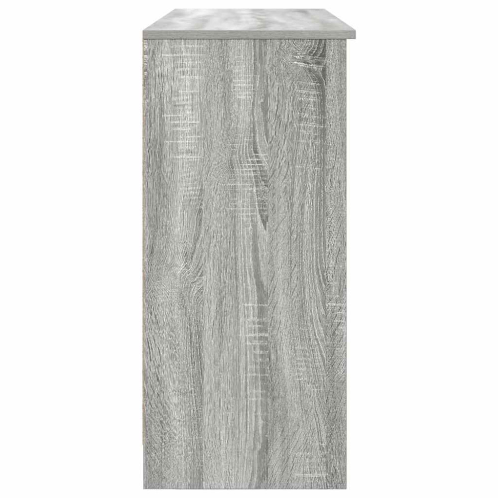 Produktbild för Skänk med låda grå sonoma 101x35x76 cm konstruerat trä