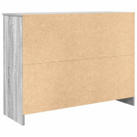 Produktbild för Skänk med låda grå sonoma 101x35x76 cm konstruerat trä