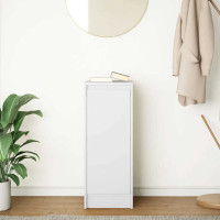 Produktbild för Skänk vit 29,5x34x76 cm konstruerat trä