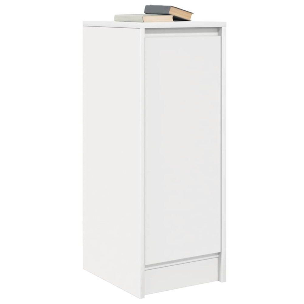 Produktbild för Skänk vit 29,5x34x76 cm konstruerat trä