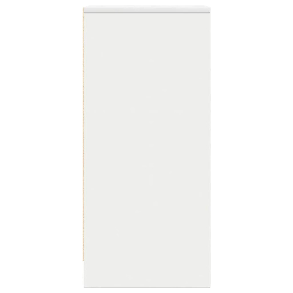 Produktbild för Skänk vit 29,5x34x76 cm konstruerat trä