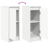 Produktbild för Skänk vit 29,5x34x76 cm konstruerat trä