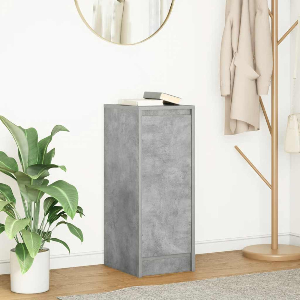 Produktbild för Skänk betong grå 29,5x34x76 cm konstruerat trä