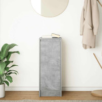 Produktbild för Skänk betong grå 29,5x34x76 cm konstruerat trä