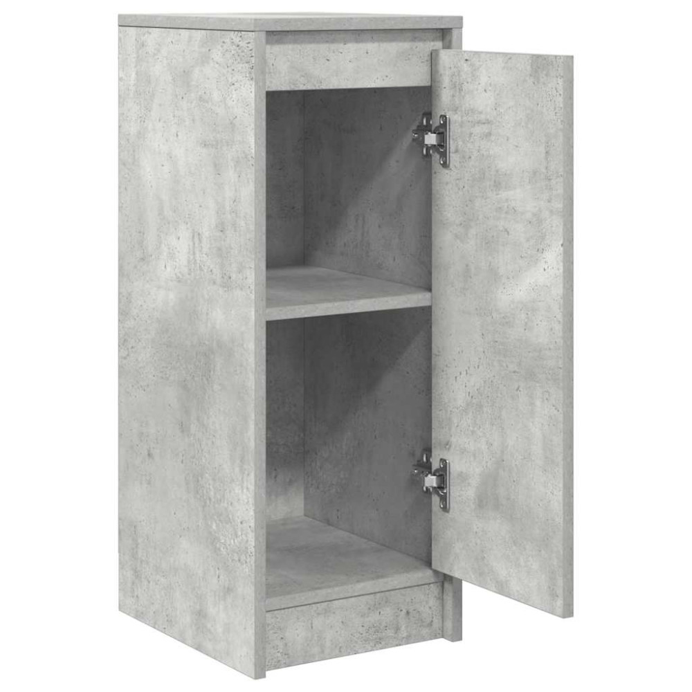 Produktbild för Skänk betong grå 29,5x34x76 cm konstruerat trä