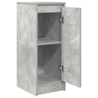 Produktbild för Skänk betong grå 29,5x34x76 cm konstruerat trä