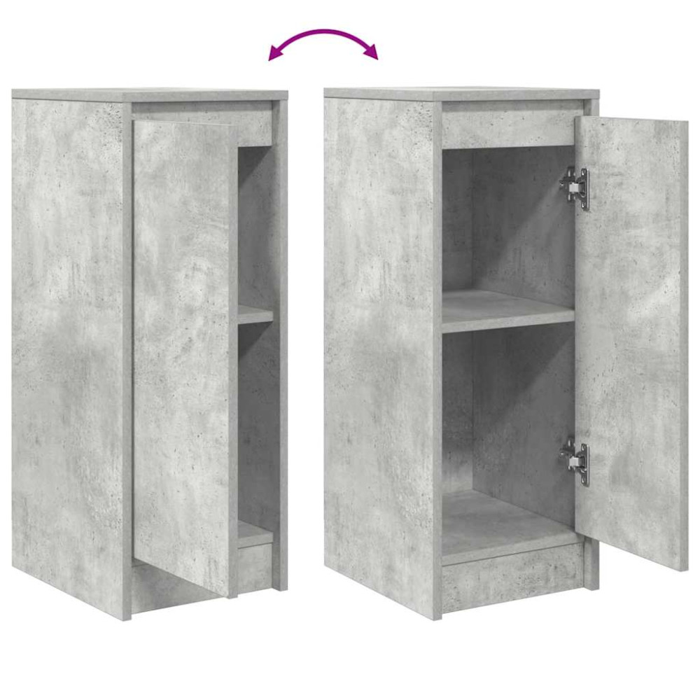 Produktbild för Skänk betong grå 29,5x34x76 cm konstruerat trä