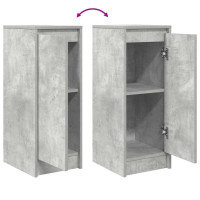 Produktbild för Skänk betong grå 29,5x34x76 cm konstruerat trä
