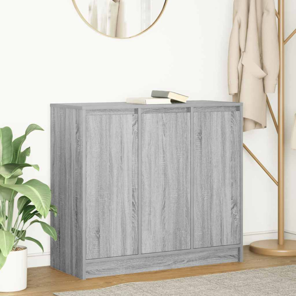 Produktbild för Skänk grå sonoma 85x34x76 cm konstruerat trä