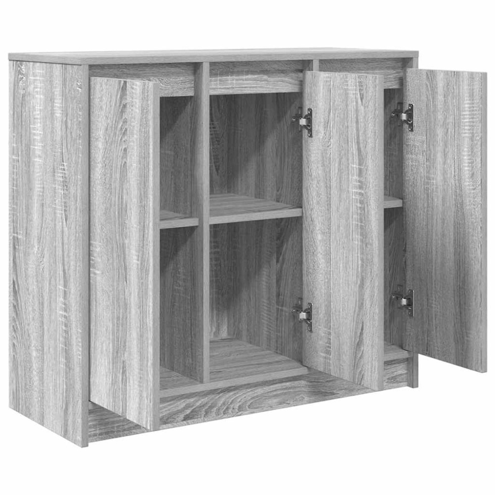 Produktbild för Skänk grå sonoma 85x34x76 cm konstruerat trä