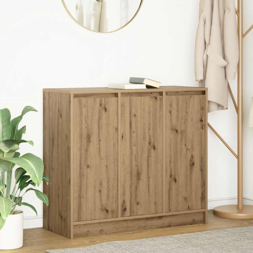 Produktbild för Skänk hantverksmässig ek 85x34x76 cm konstruerat trä