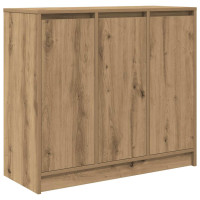 Produktbild för Skänk hantverksmässig ek 85x34x76 cm konstruerat trä