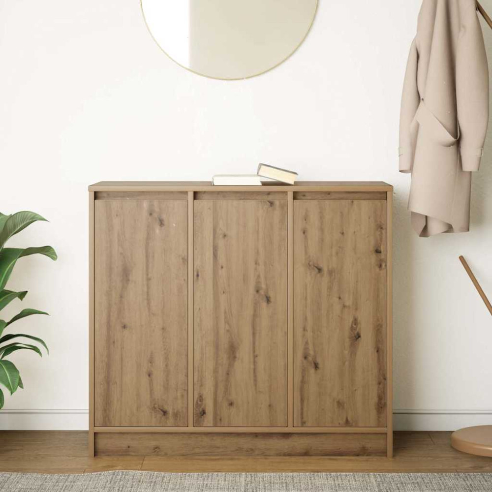 Produktbild för Skänk hantverksmässig ek 85x34x76 cm konstruerat trä