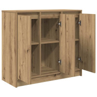 Produktbild för Skänk hantverksmässig ek 85x34x76 cm konstruerat trä