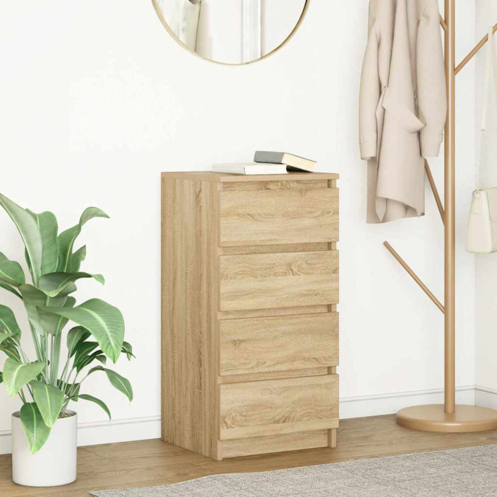 Produktbild för Skänk Sonoma ek 37,5x35x76 cm konstruerat trä