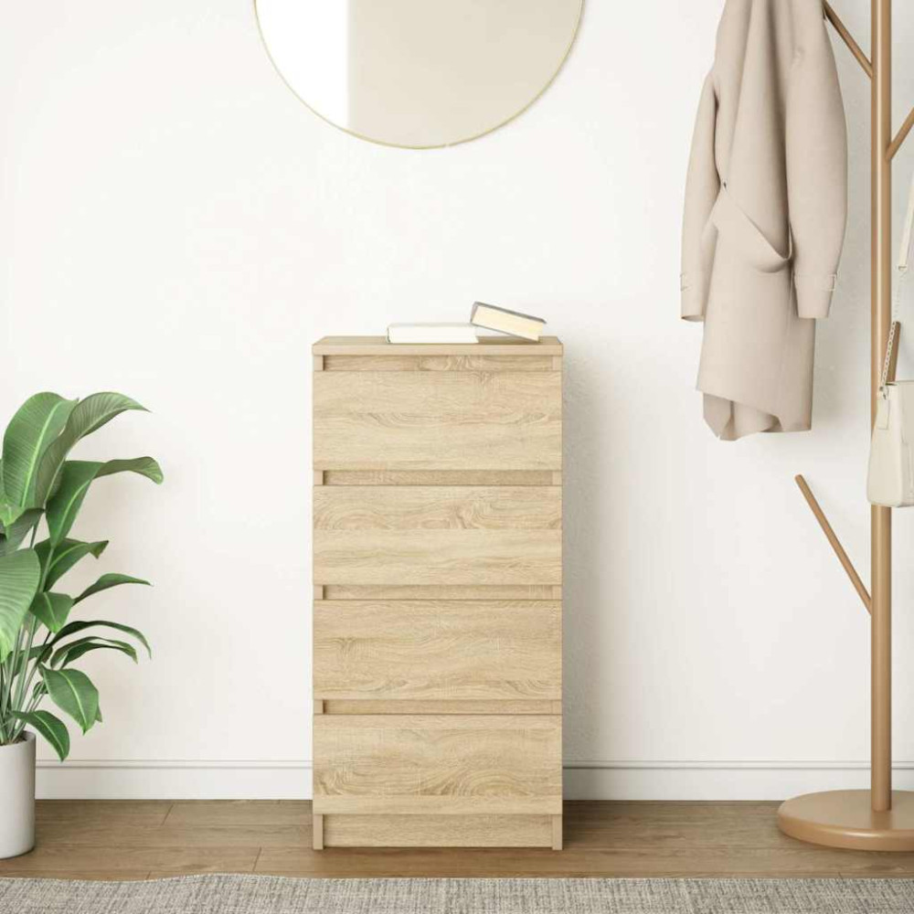 Produktbild för Skänk Sonoma ek 37,5x35x76 cm konstruerat trä