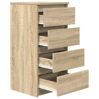 Produktbild för Skänk Sonoma ek 37,5x35x76 cm konstruerat trä