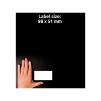 Produktbild för Etikett AVERY handskriv 98x51 vit 84/fp