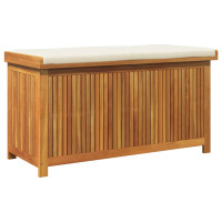 Produktbild för Kuddlåda utomhus 113x50x60,5 cm massivt trä akacia