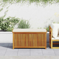 Produktbild för Kuddlåda utomhus 113x50x60,5 cm massivt trä akacia