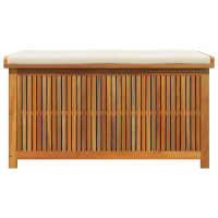 Produktbild för Kuddlåda utomhus 113x50x60,5 cm massivt trä akacia