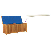 Produktbild för Kuddlåda utomhus 150x50x60,5 cm massivt trä akacia
