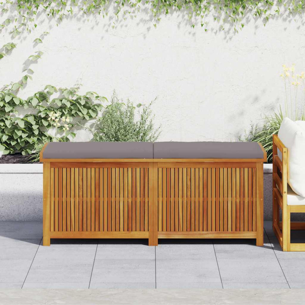 Produktbild för Kuddlåda utomhus 150x50x60,5 cm massivt trä akacia