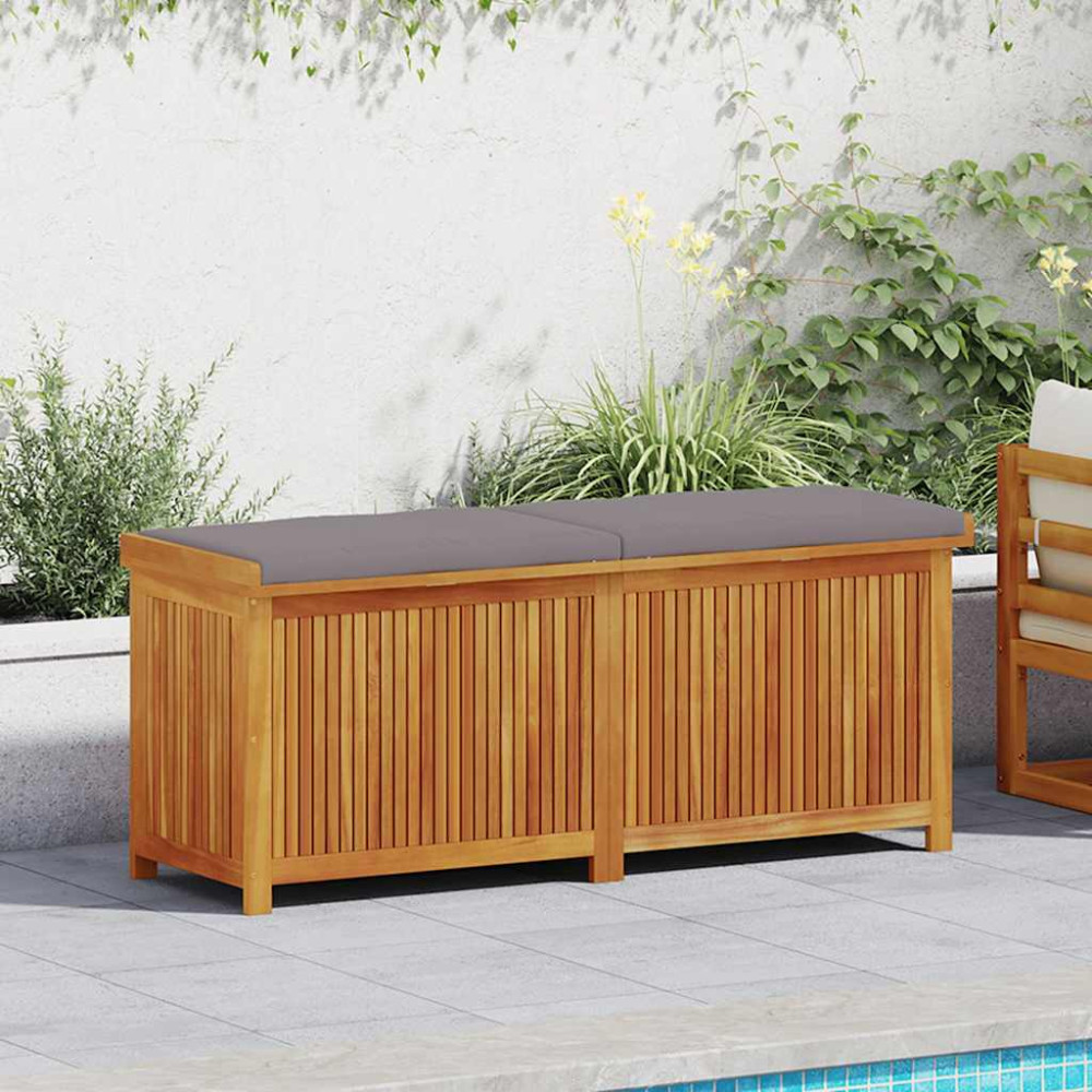 Produktbild för Kuddlåda utomhus 150x50x60,5 cm massivt trä akacia