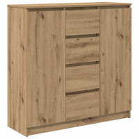 Produktbild för Skänk med lådor hantverksmässig ek 100,5x35x98,5 cm