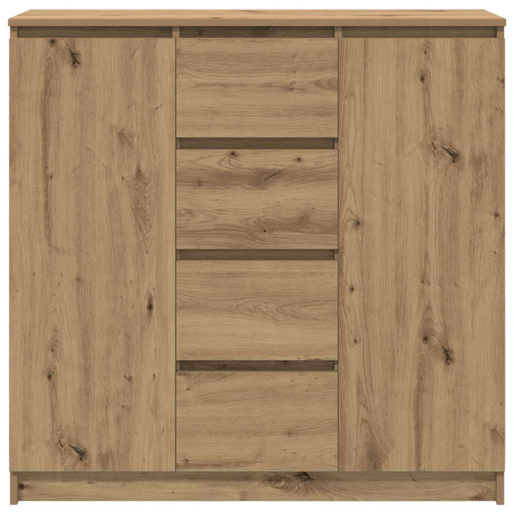 Produktbild för Skänk med lådor hantverksmässig ek 100,5x35x98,5 cm