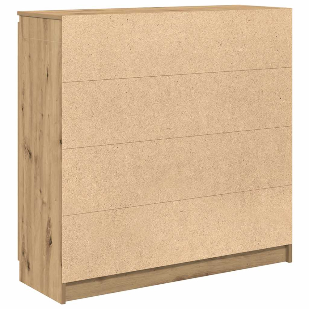Produktbild för Skänk med lådor hantverksmässig ek 100,5x35x98,5 cm
