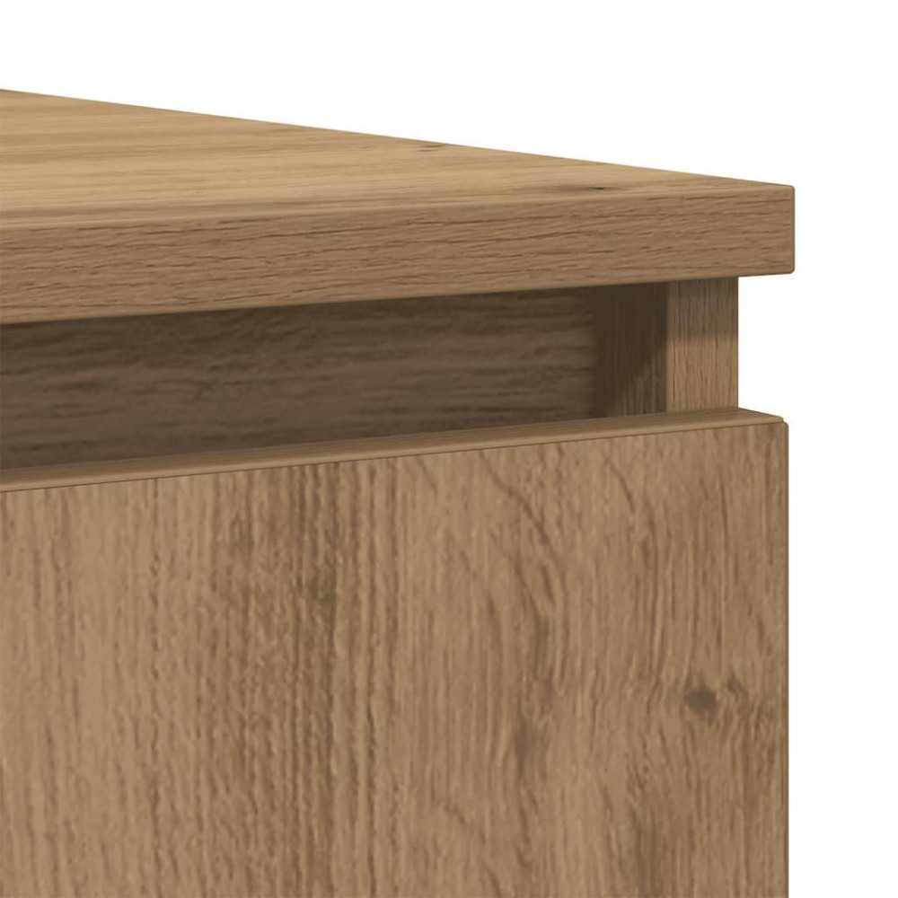 Produktbild för Skänk med lådor hantverksmässig ek 100,5x35x98,5 cm