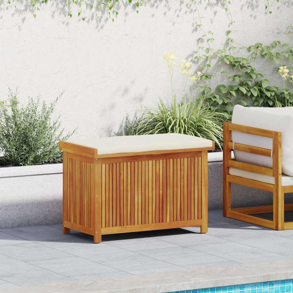 Produktbild för Kuddlåda utomhus 90x50x60,5 cm massivt trä akacia