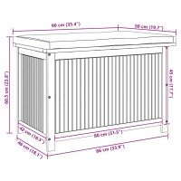 Produktbild för Kuddlåda utomhus 90x50x60,5 cm massivt trä akacia