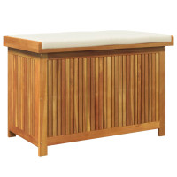 Produktbild för Kuddlåda utomhus 90x50x60,5 cm massivt trä akacia