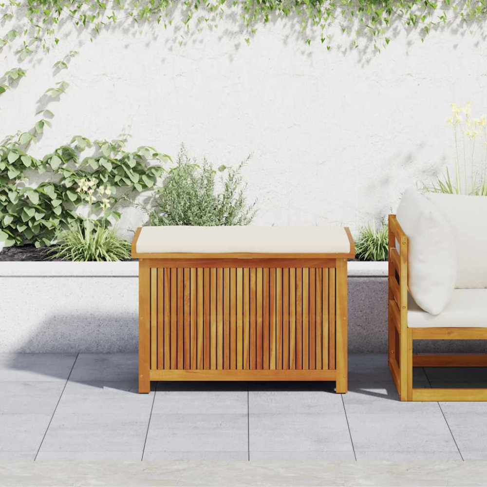 Produktbild för Kuddlåda utomhus 90x50x60,5 cm massivt trä akacia