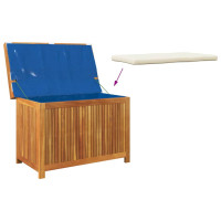 Produktbild för Kuddlåda utomhus 90x50x60,5 cm massivt trä akacia