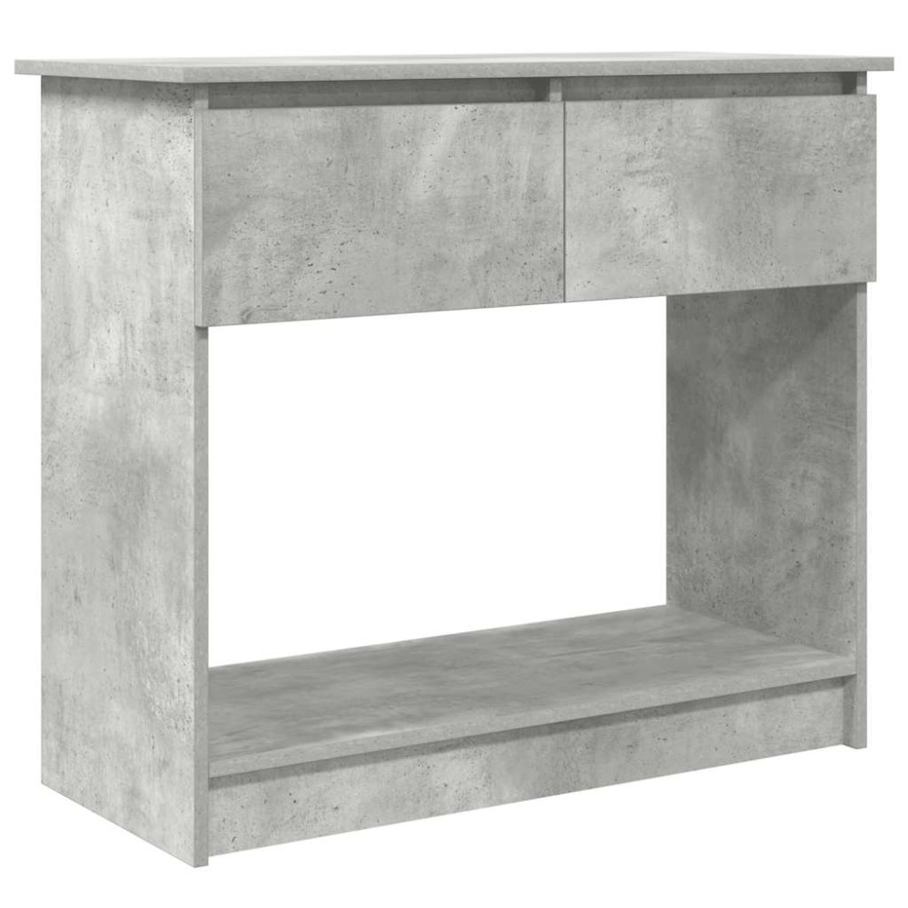 Produktbild för Avlastningsbord med lådor betonggrå 85,5x38,5x74,5 cm