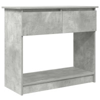Produktbild för Avlastningsbord med lådor betonggrå 85,5x38,5x74,5 cm