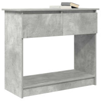 Produktbild för Avlastningsbord med lådor betonggrå 85,5x38,5x74,5 cm